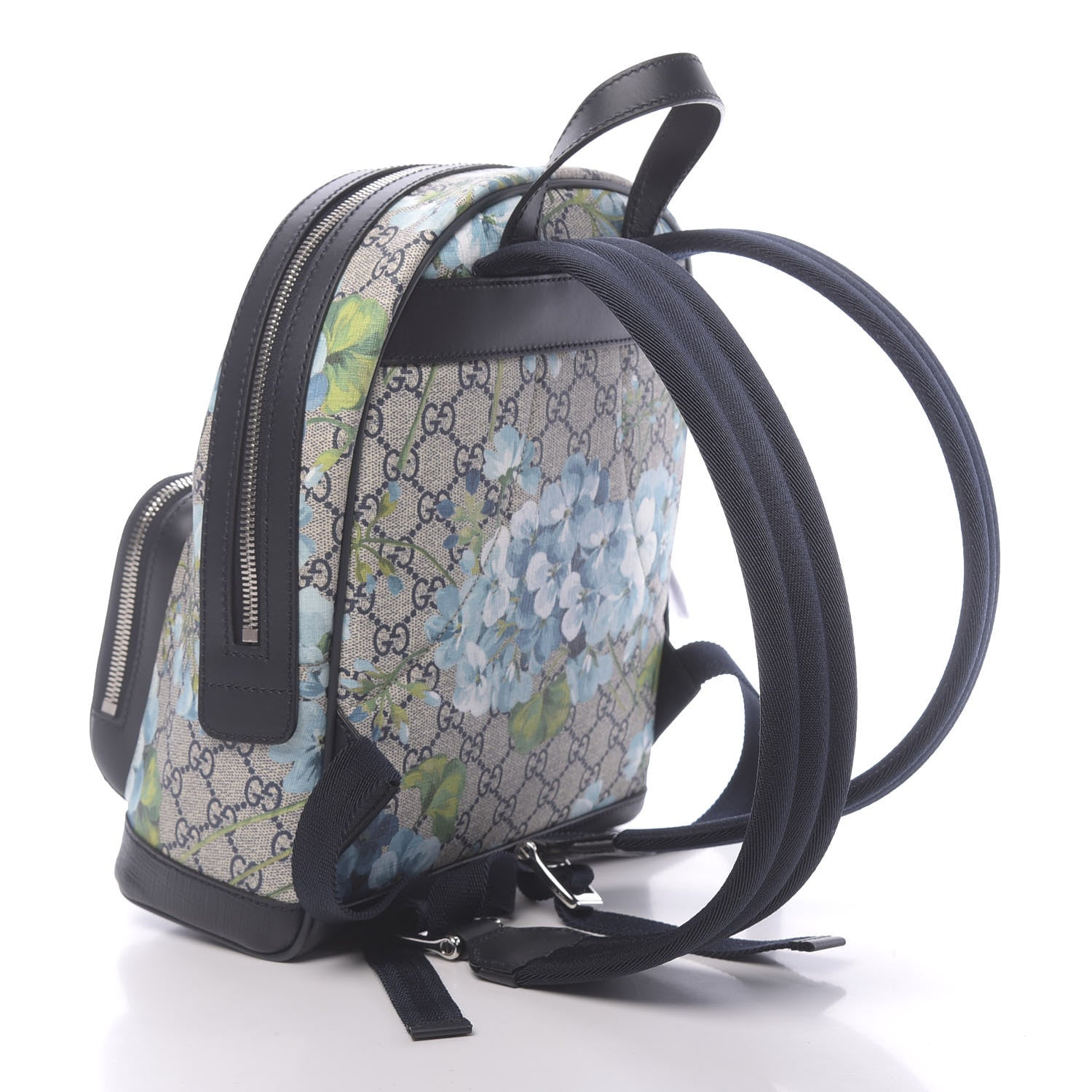 Gucci GG Supreme Monogram Blooms Small Day Backpack Blue 2 of 9