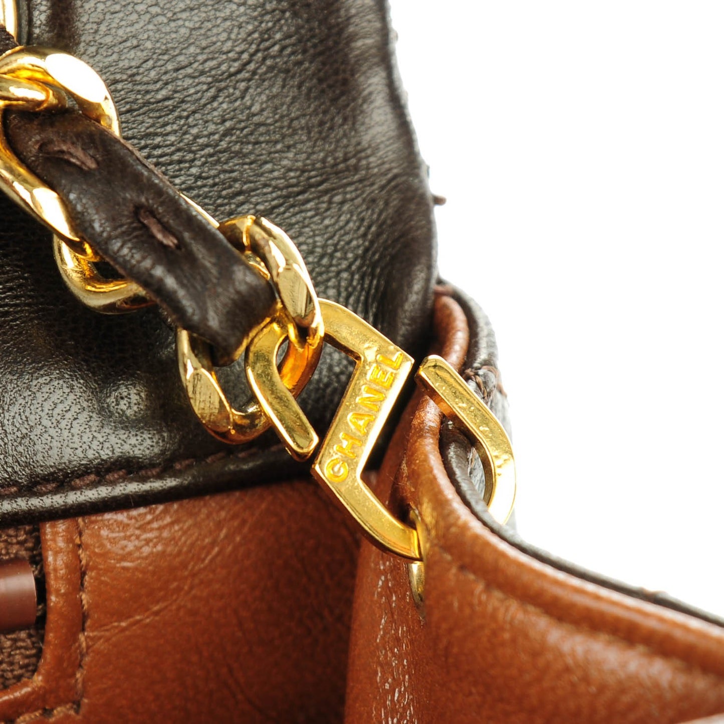 Lambskin Quilted Small Single Flap Brown