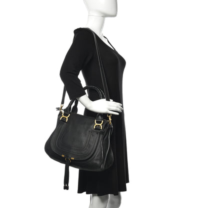 Chloe Calfskin Medium Marcie Satchel Black 2 of 9