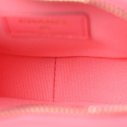 Chanel Lambskin Quilted CC In Love Heart Clutch With Chain Pink 5 of 11