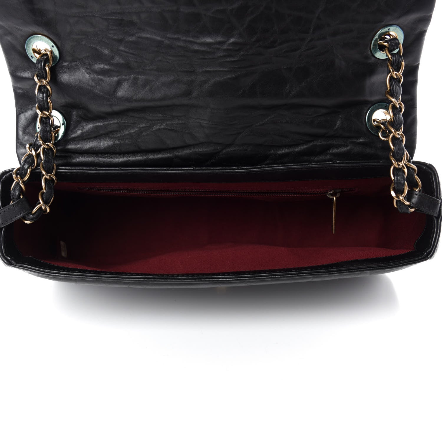 Chanel Aged Calfskin Quilted Small Pondichery Flap Black 5 of 10