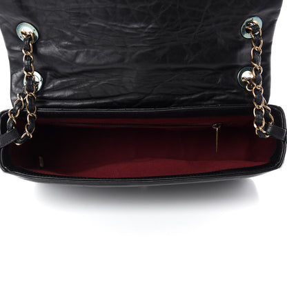 Chanel Aged Calfskin Quilted Small Pondichery Flap Black 5 of 10