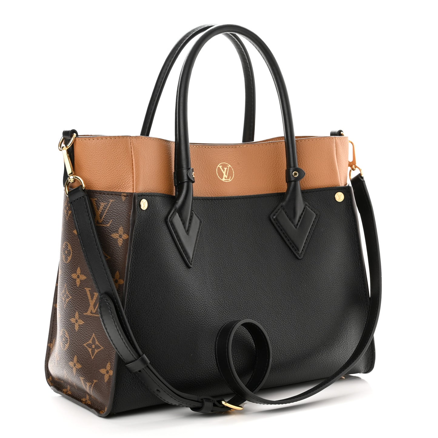 Calfskin Monogram On My Side Black