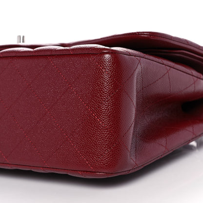 Chanel Caviar Quilted Jumbo Double Flap Dark Red 9 of 10