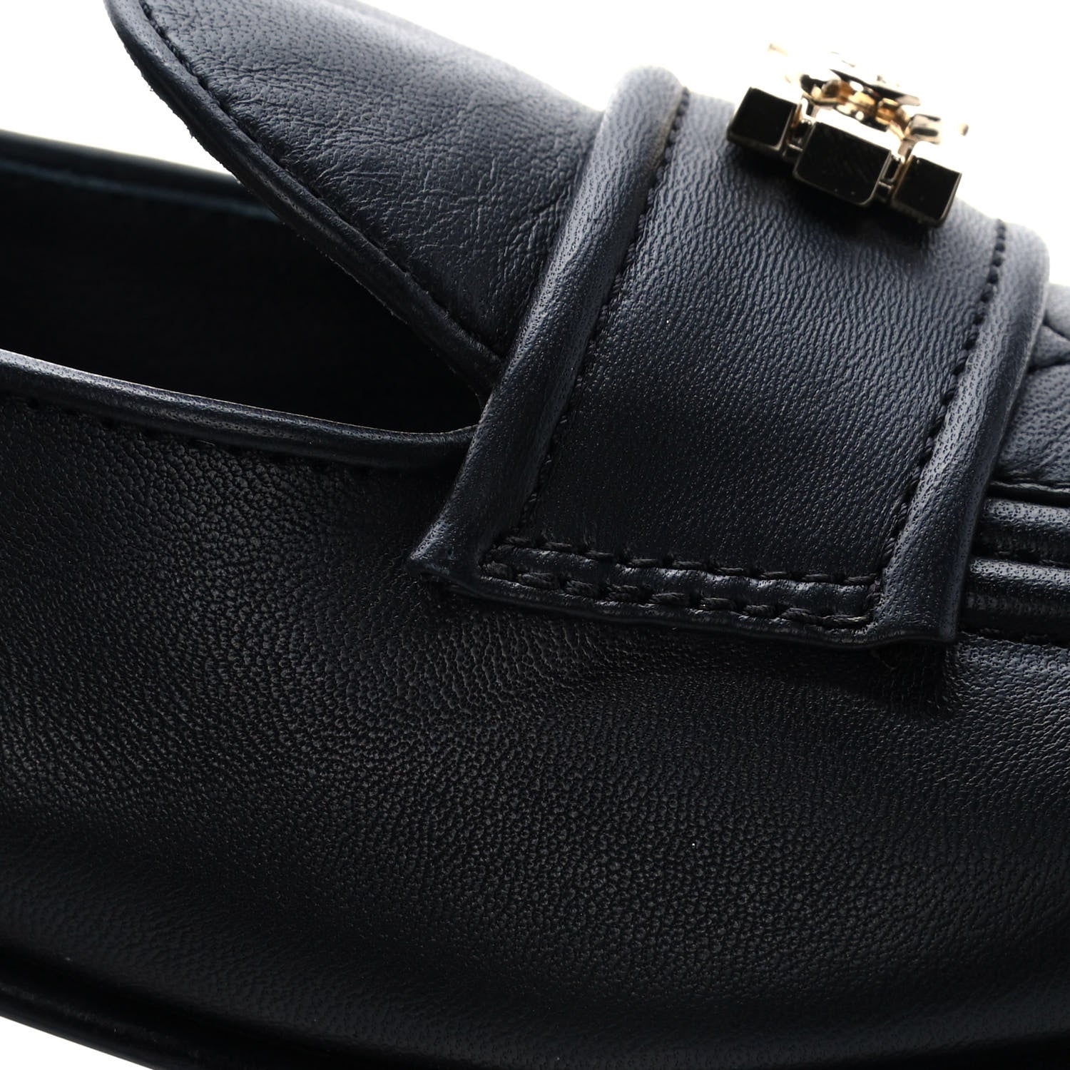 Chanel Lambskin Quilted Womens CC Loafers 39 Black 8 of 10