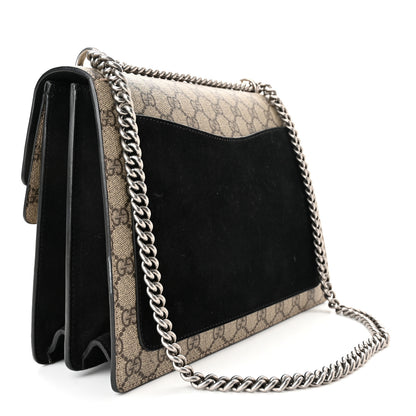 Gucci GG Supreme Monogram Medium Dionysus Shoulder Bag Black 3 of 12