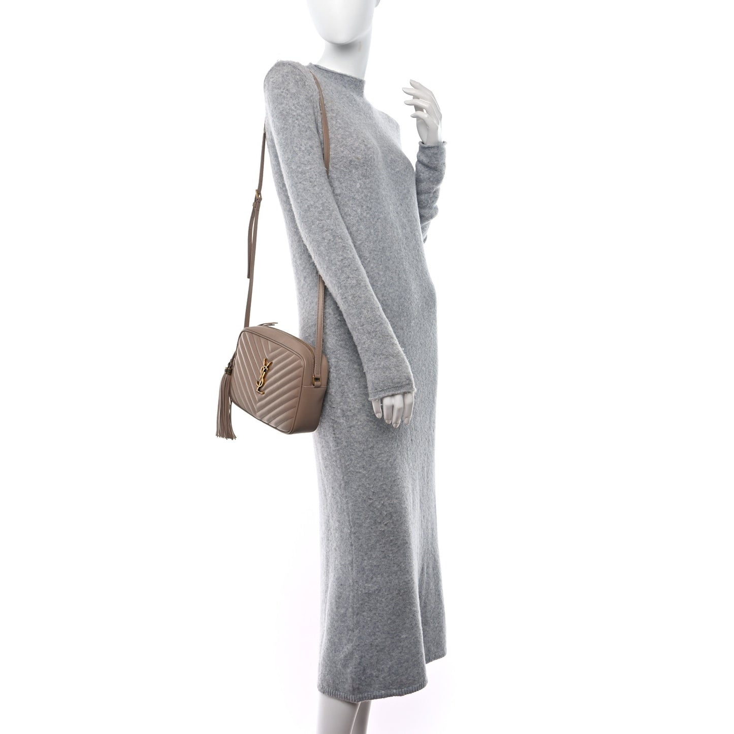Calfskin Matelasse Monogram Lou Camera Bag Taupe