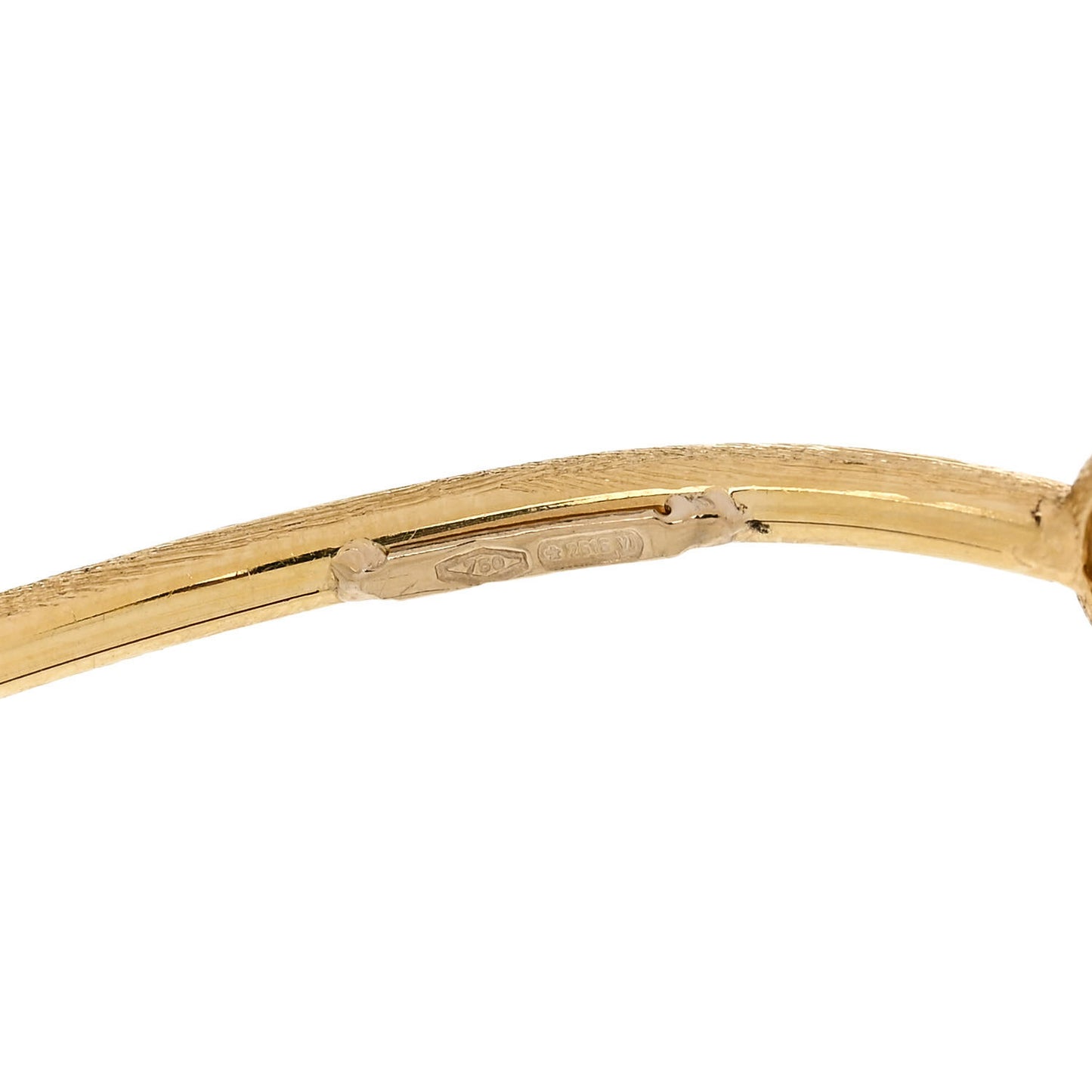 18K Yellow Gold Amethyst Citrine Jaipur Crossover Bangle Bracelet