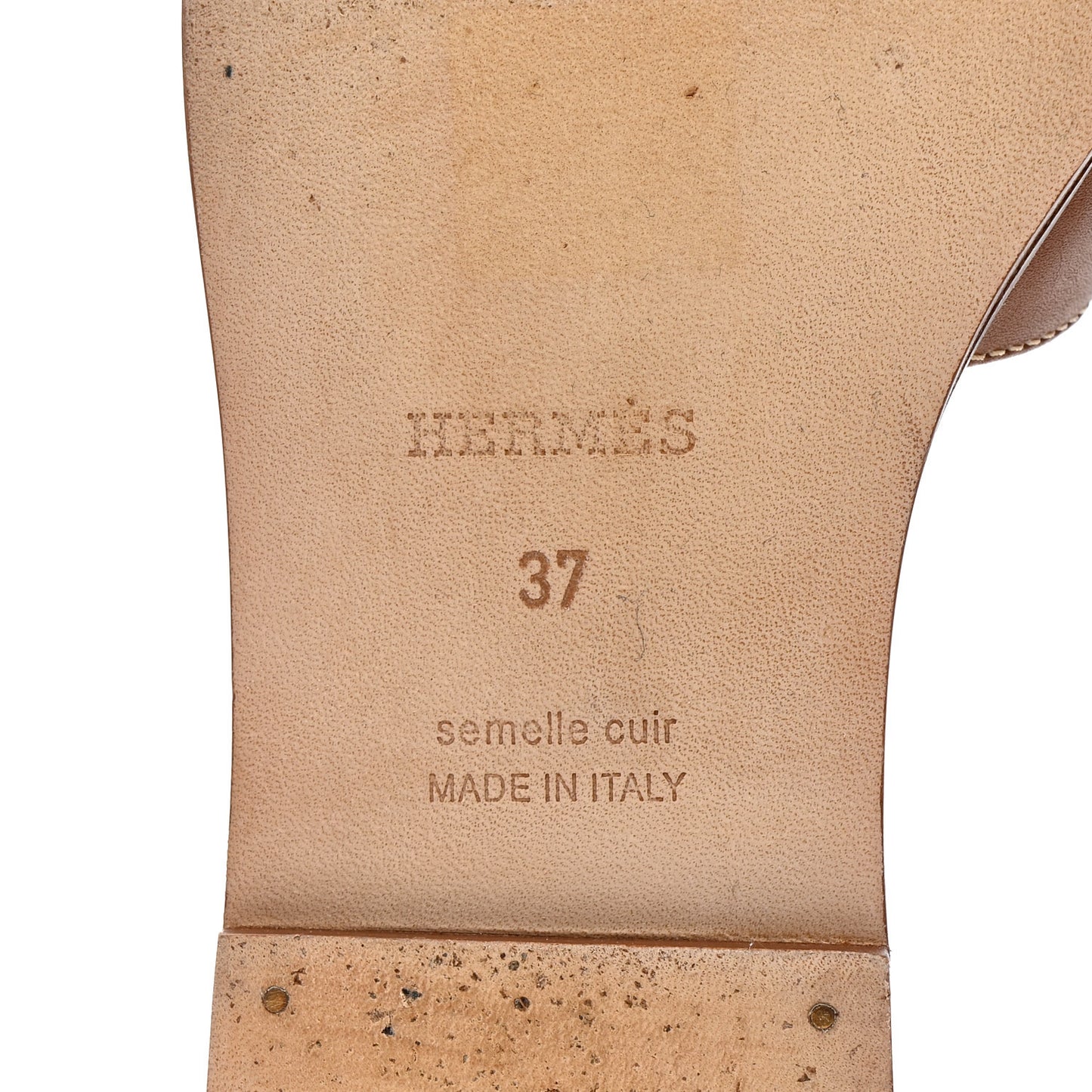 Box Calfskin Oran Sandals 37 Gold