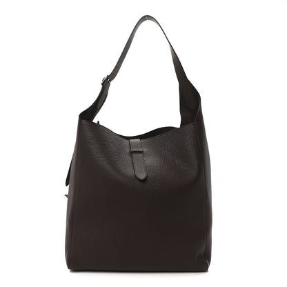 The Row Grained Calfskin Blake Hobo Acajou 1 of 10