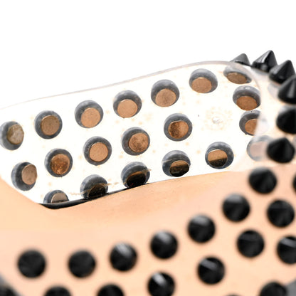 Christian Louboutin Nappa PVC Spiked St Jeannette 120 Peep Toe Pumps 35.5 Black 12 of 13