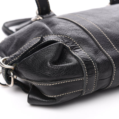 Prada Calfskin Wrapping Satchel Bag Black 10 of 16
