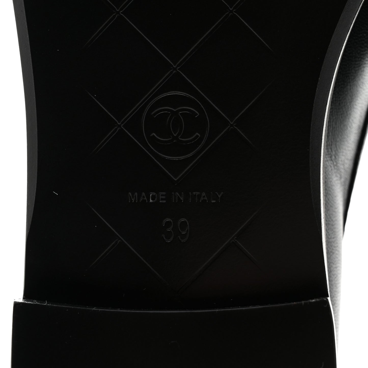 Lambskin Quilted CC Turnlock Loafers 39 Black