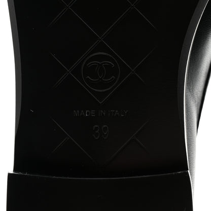 Chanel Lambskin Quilted CC Turnlock Loafers 39 Black 8 of 9