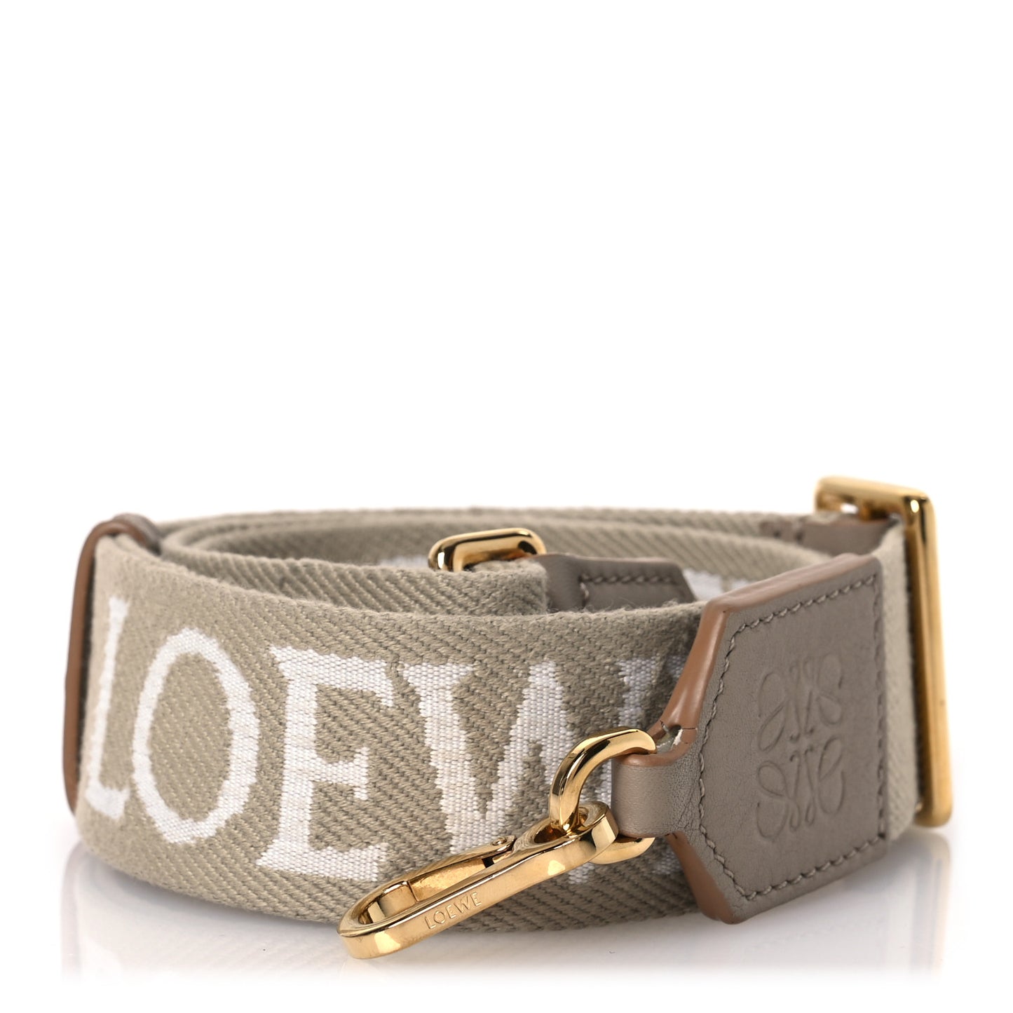 Calfskin Jacquard Anagram Strap Ecru Natural