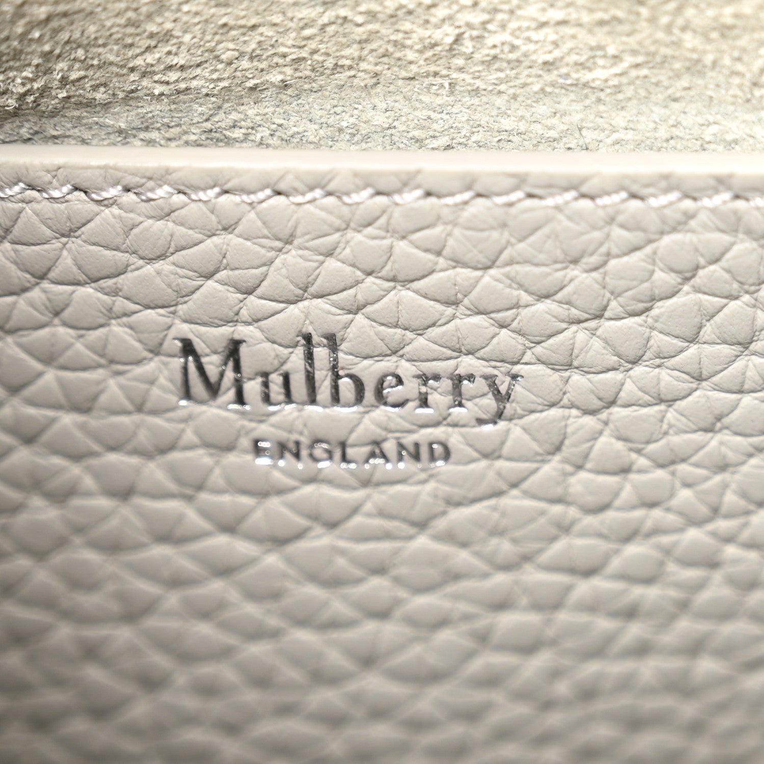 Mulberry Heavy Grain Mini Alexa Pale Grey 6 of 9