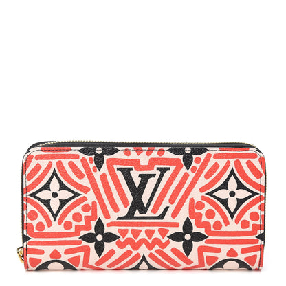 Louis Vuitton Monogram Giant Crafty Zippy Wallet Creme Rouge Black 1 of 5
