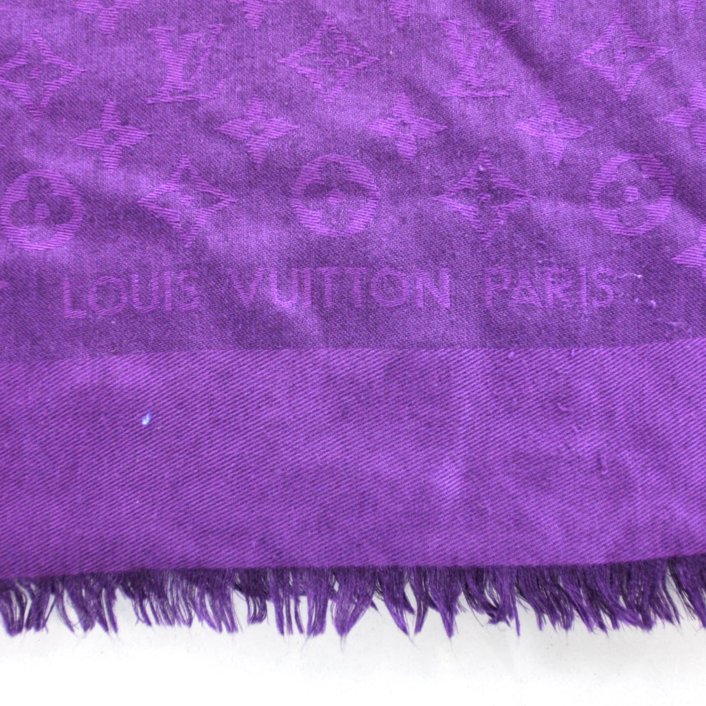 Wool Silk Monogram Shawl