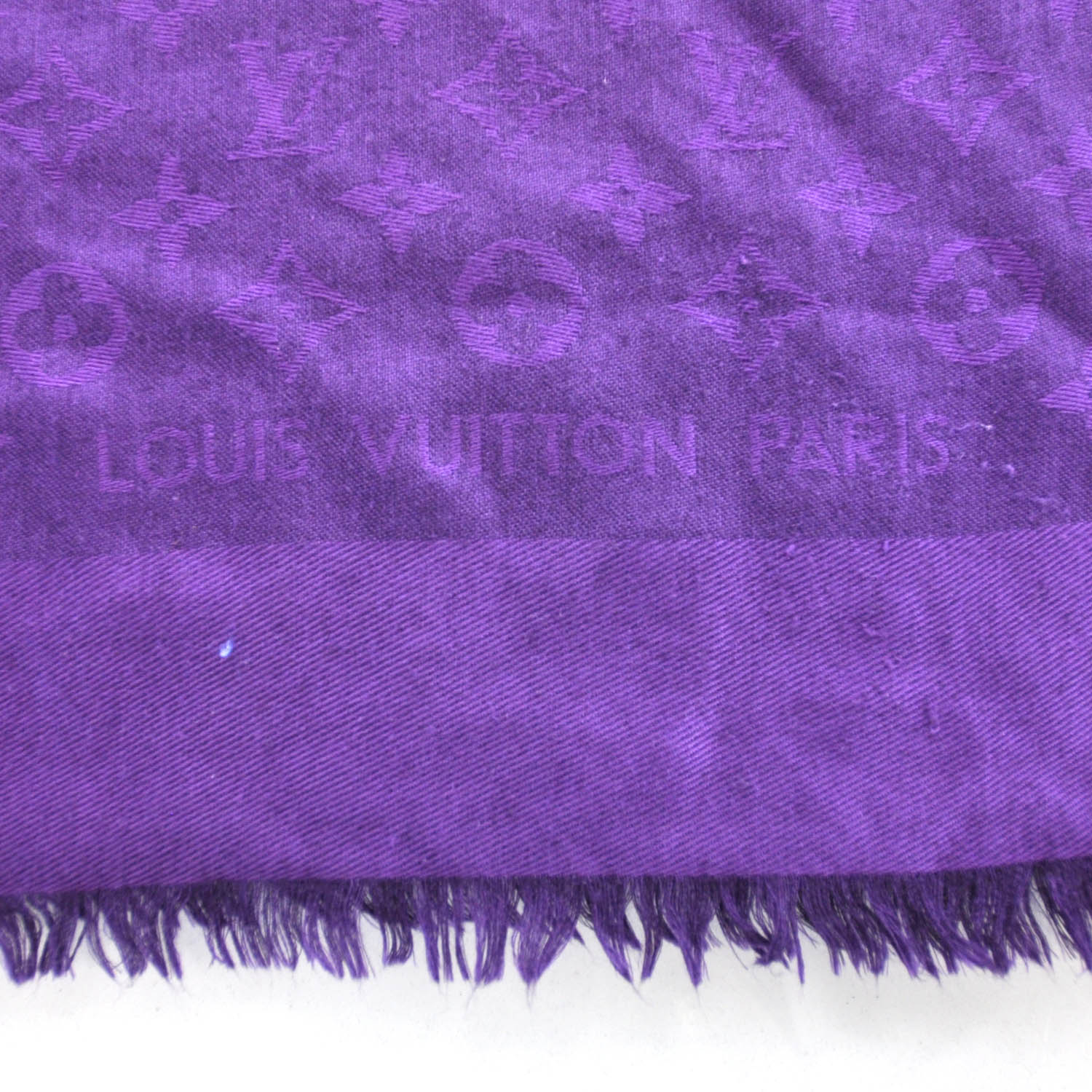 Louis Vuitton Wool Silk Monogram Shawl 4 of 5