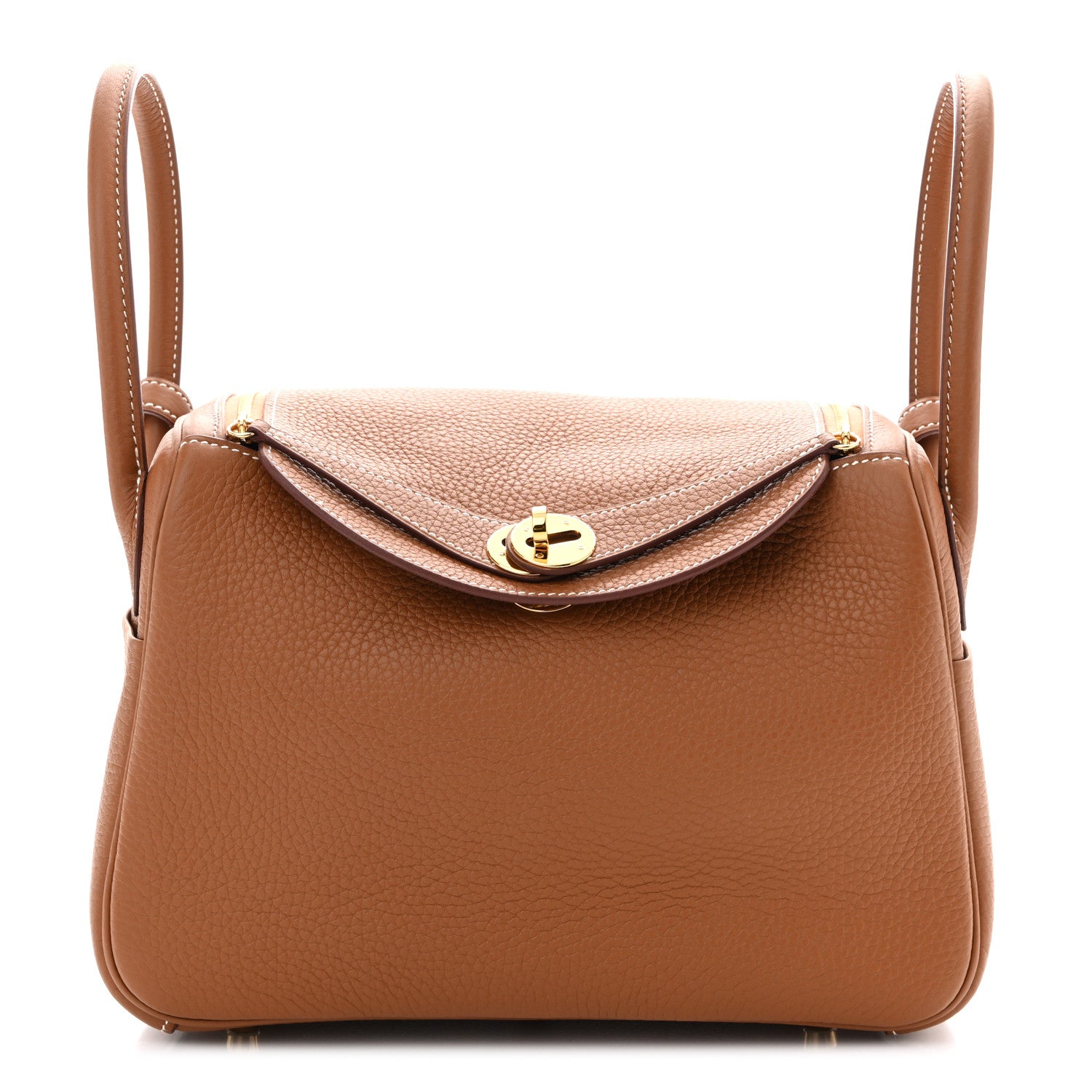 Hermes Taurillon Clemence Lindy 26 Gold 1 of 15