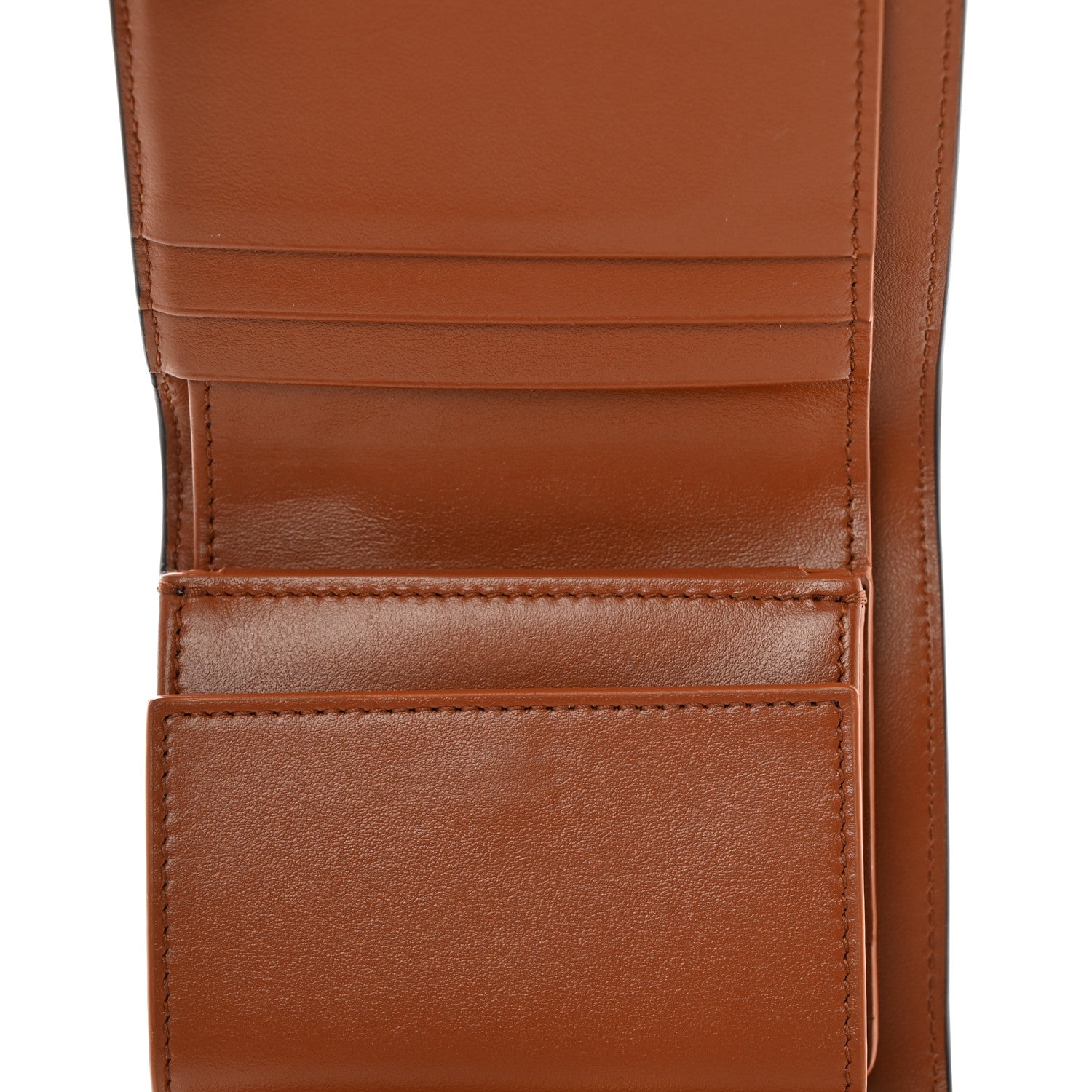 Celine Shiny Smooth Lambskin Small Triomphe Wallet Tan 5 of 8