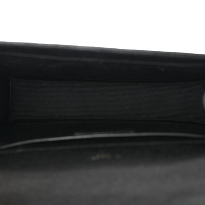 Saint Laurent Grain De Poudre Textured Mixed Matelasse Triquilt Medium Monogram Monochrome Satchel Black 11 of 14