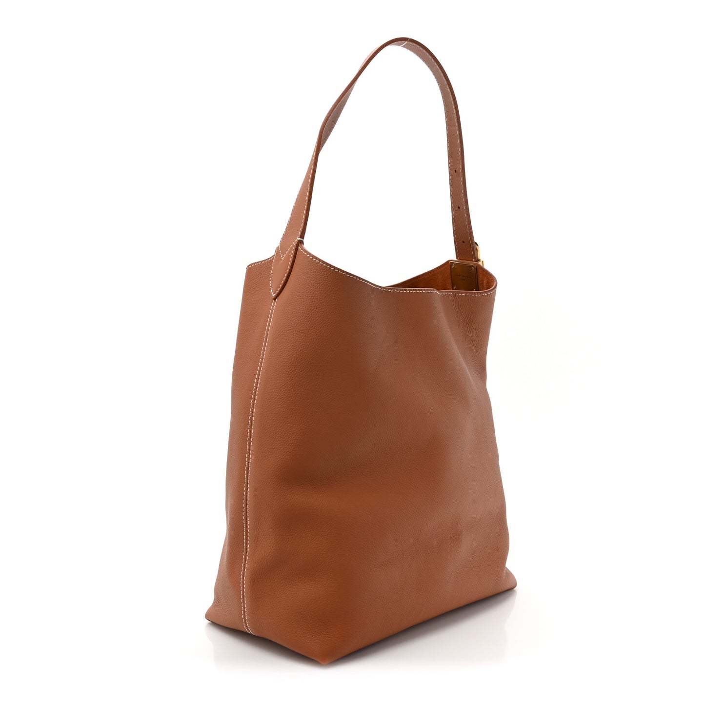 LOUIS VUITTON Grained Calfskin Low Key Hobo MM Cognac