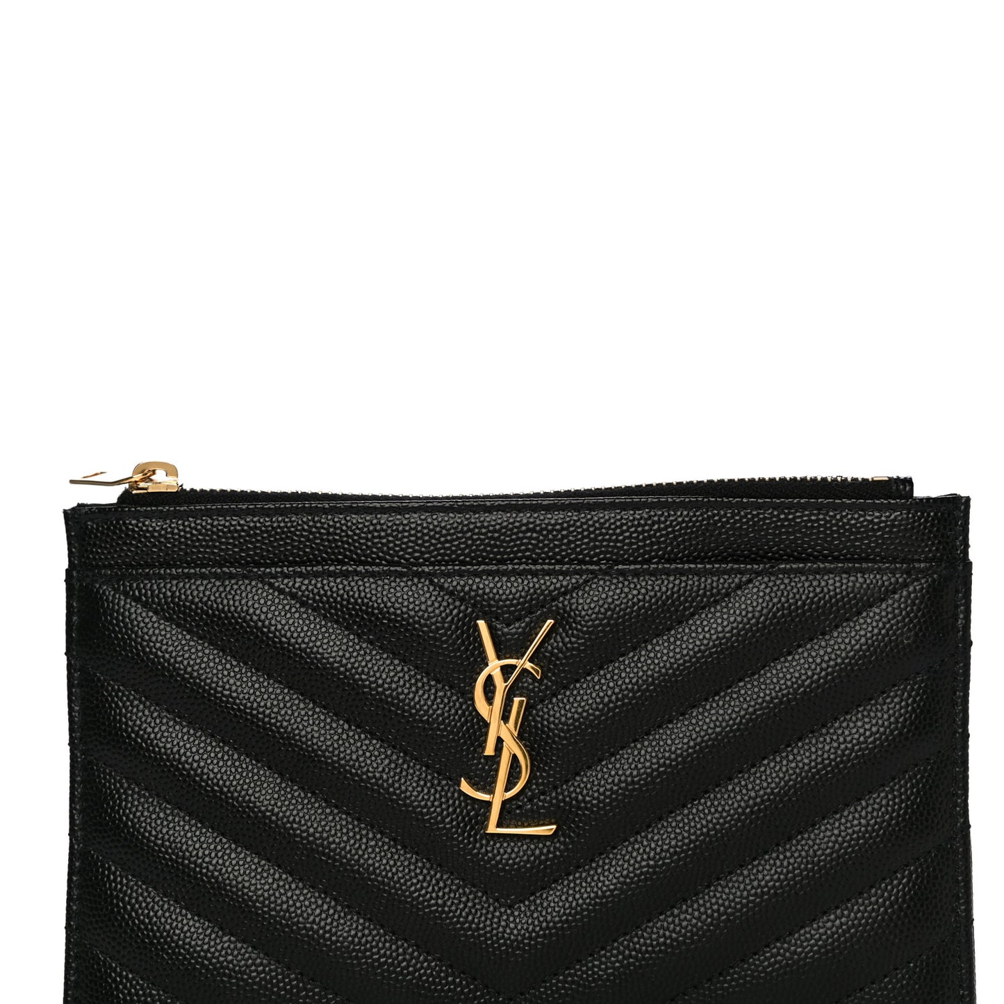 Grain De Poudre Chevron Monogram Bill Pouch Black