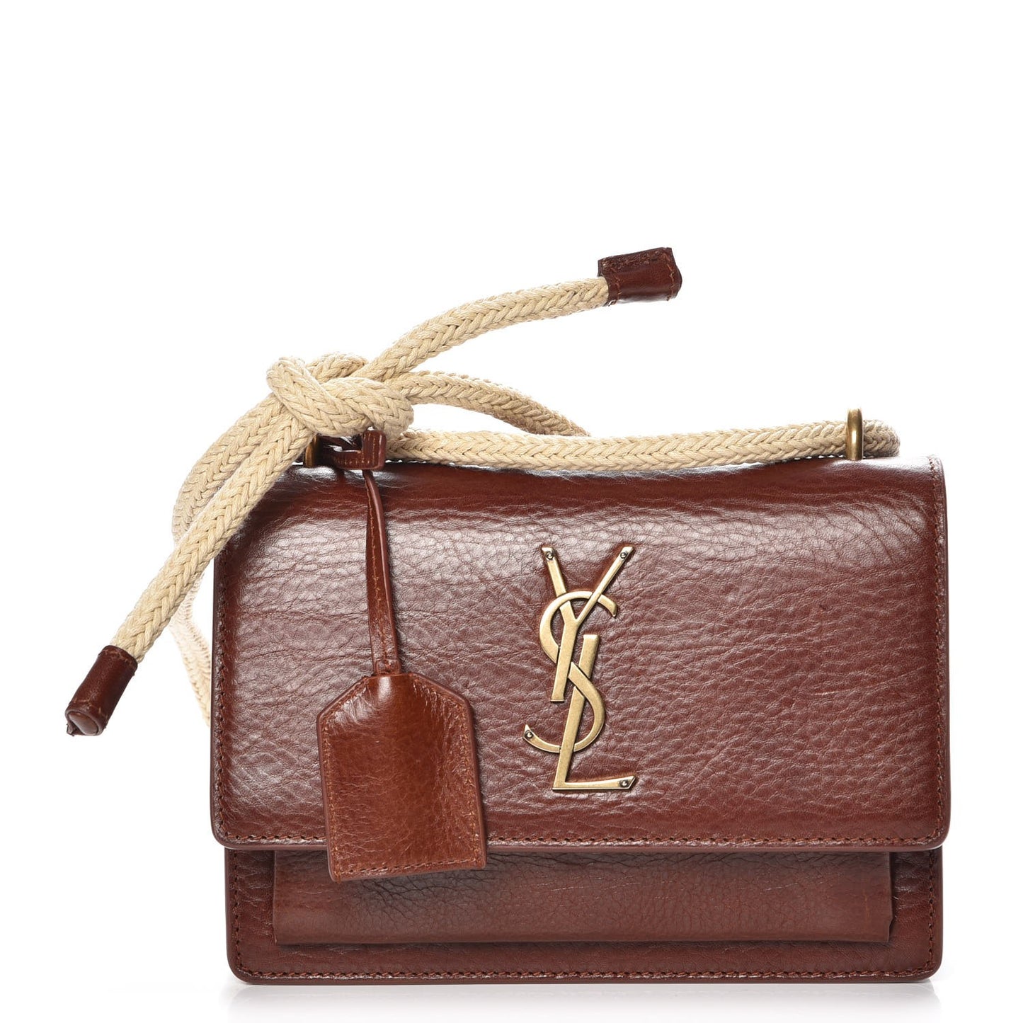 Textured Calfskin Small Monogram Sunset Camel Brilliant