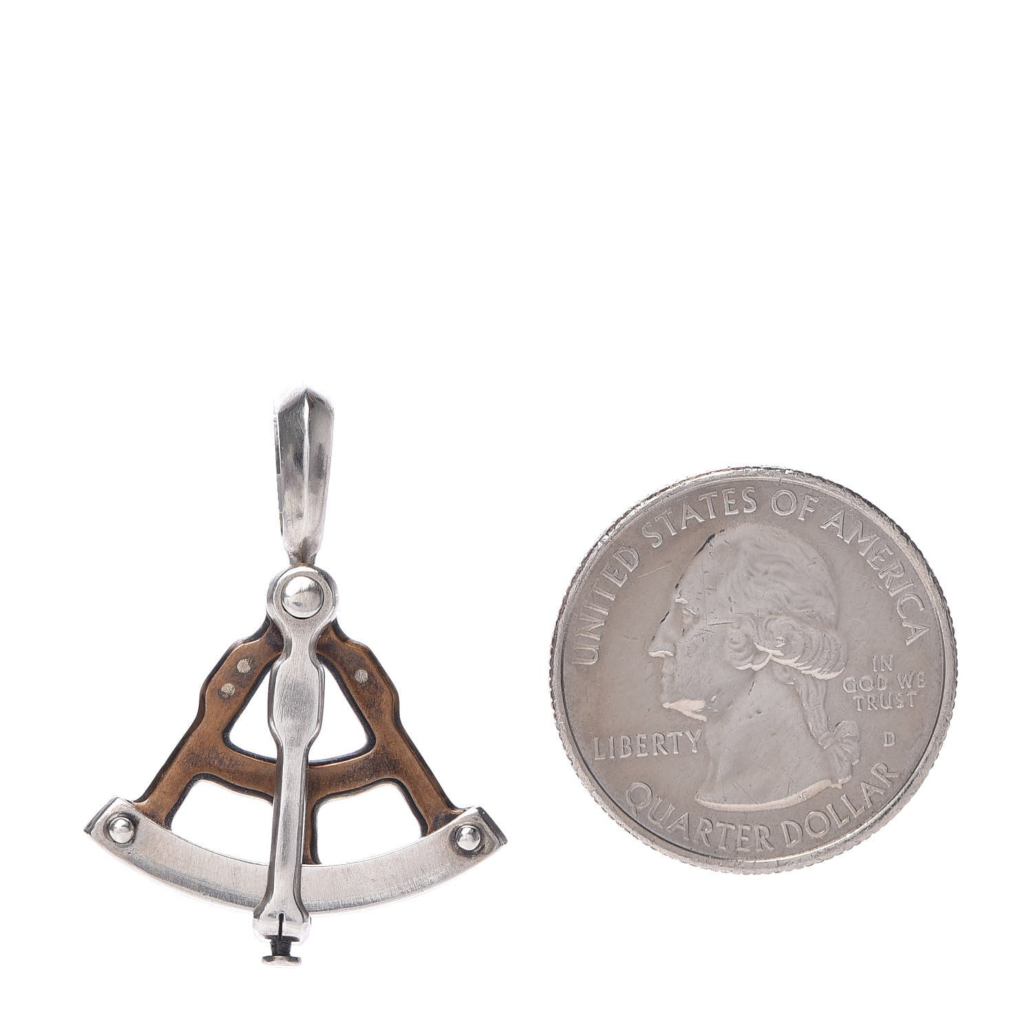 David Yurman Sterling Silver Bronze Maritime Sexton Amulet Pendant 2 of 3