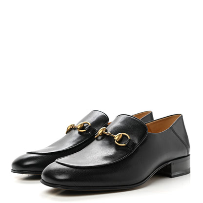 Gucci Goatskin Womens Horsebit Mid-Heel Loafers 40 Black 3 of 9
