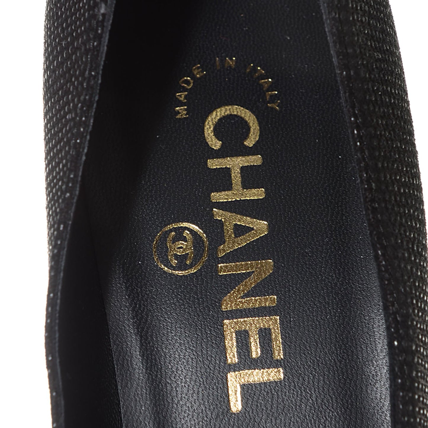 Coated Suede CC Cap Toe Pumps 37.5 Black