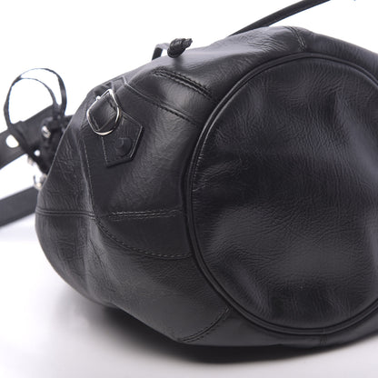 Balenciaga Matte Goatskin Rubber Covered Classic Hardware Mini Pompon Black 9 of 10