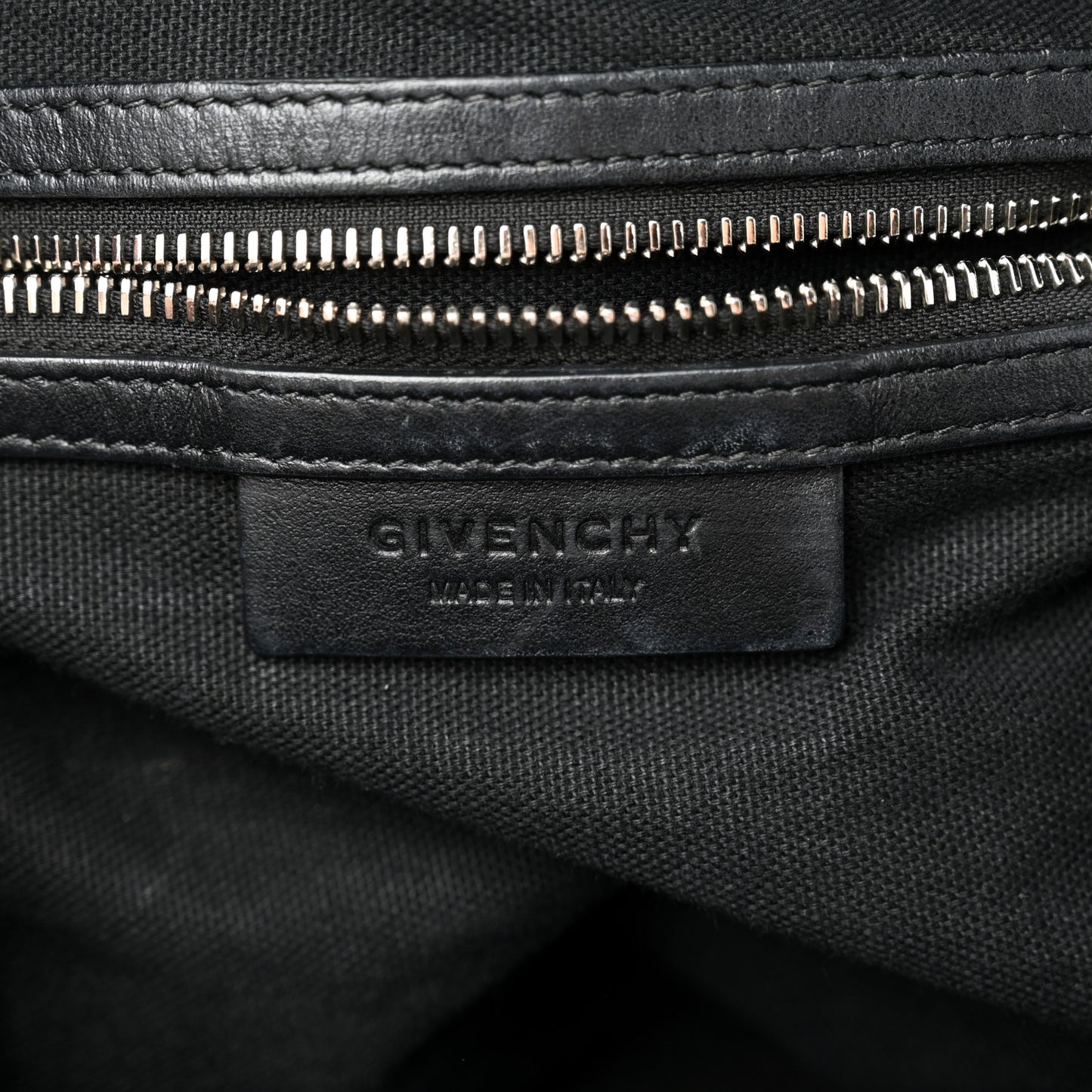 Waxed Calfskin Medium Nightingale Logo Strap Black