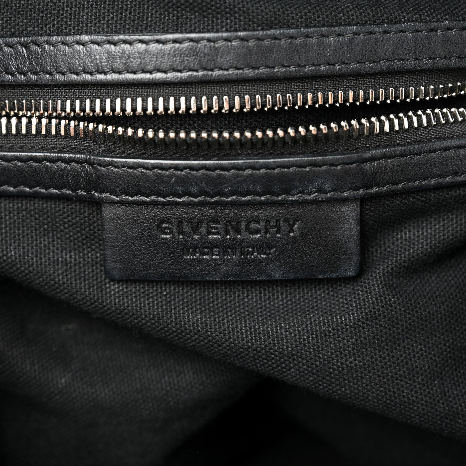 Givenchy Waxed Calfskin Medium Nightingale Logo Strap Black 6 of 11
