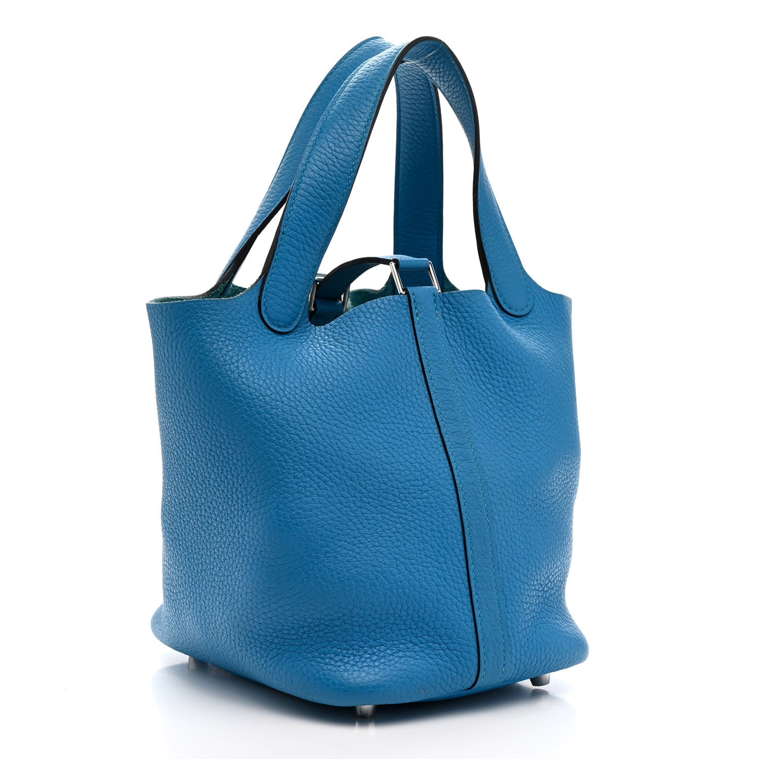 Hermes Taurillon Clemence Picotin Lock 18 PM Bleu Frida 3 of 10