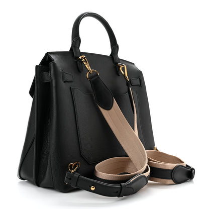 MCM Grained Calfskin Medium Milla Convertible Backpack Black 3 of 9