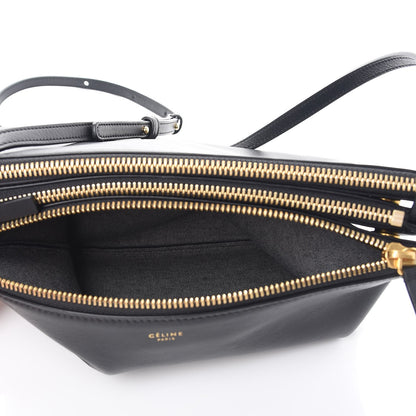 Celine Lambskin Large Trio Crossbody Bag Black 5 of 9