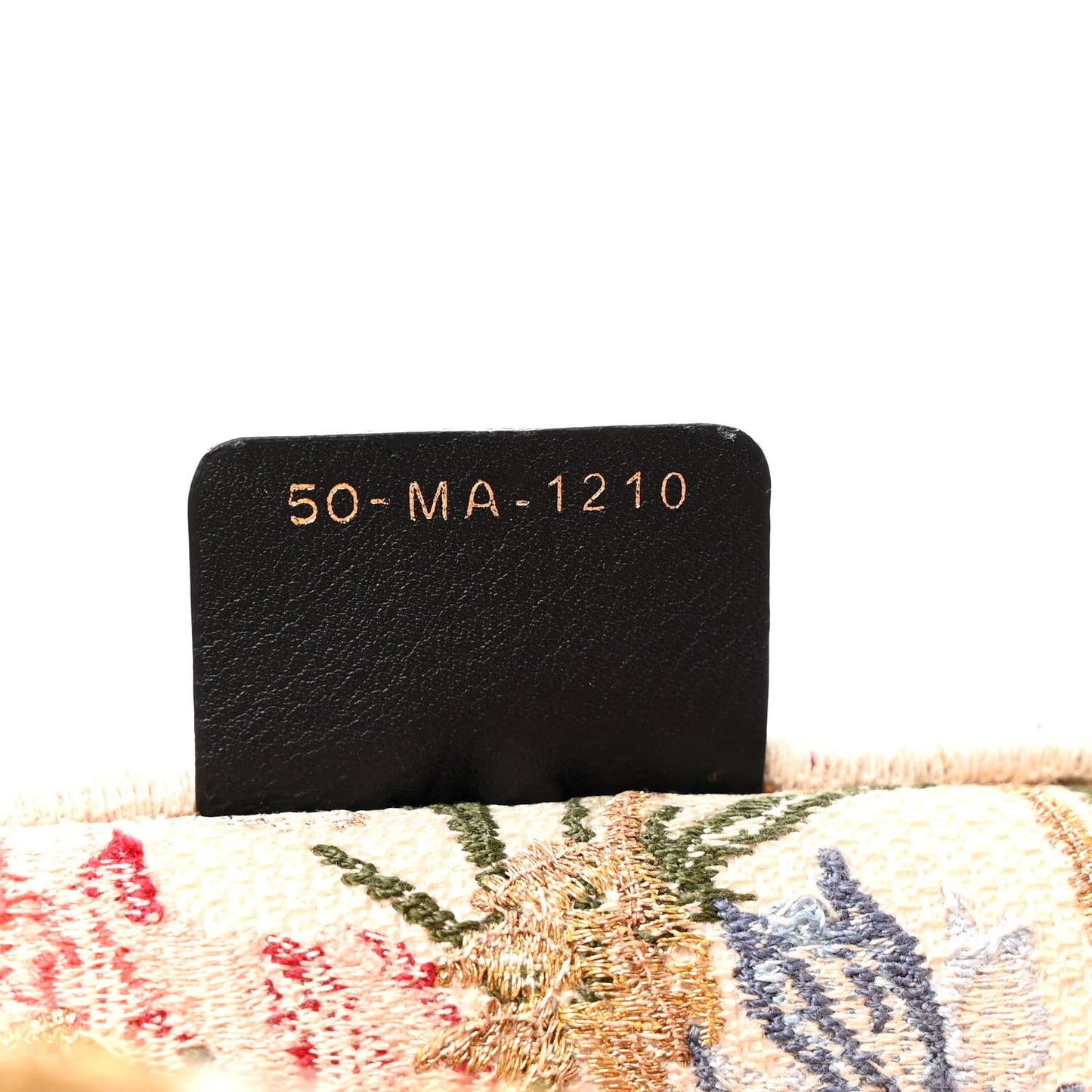 Canvas Embroidered Medium Hibiscus Book Tote Beige Multicolor