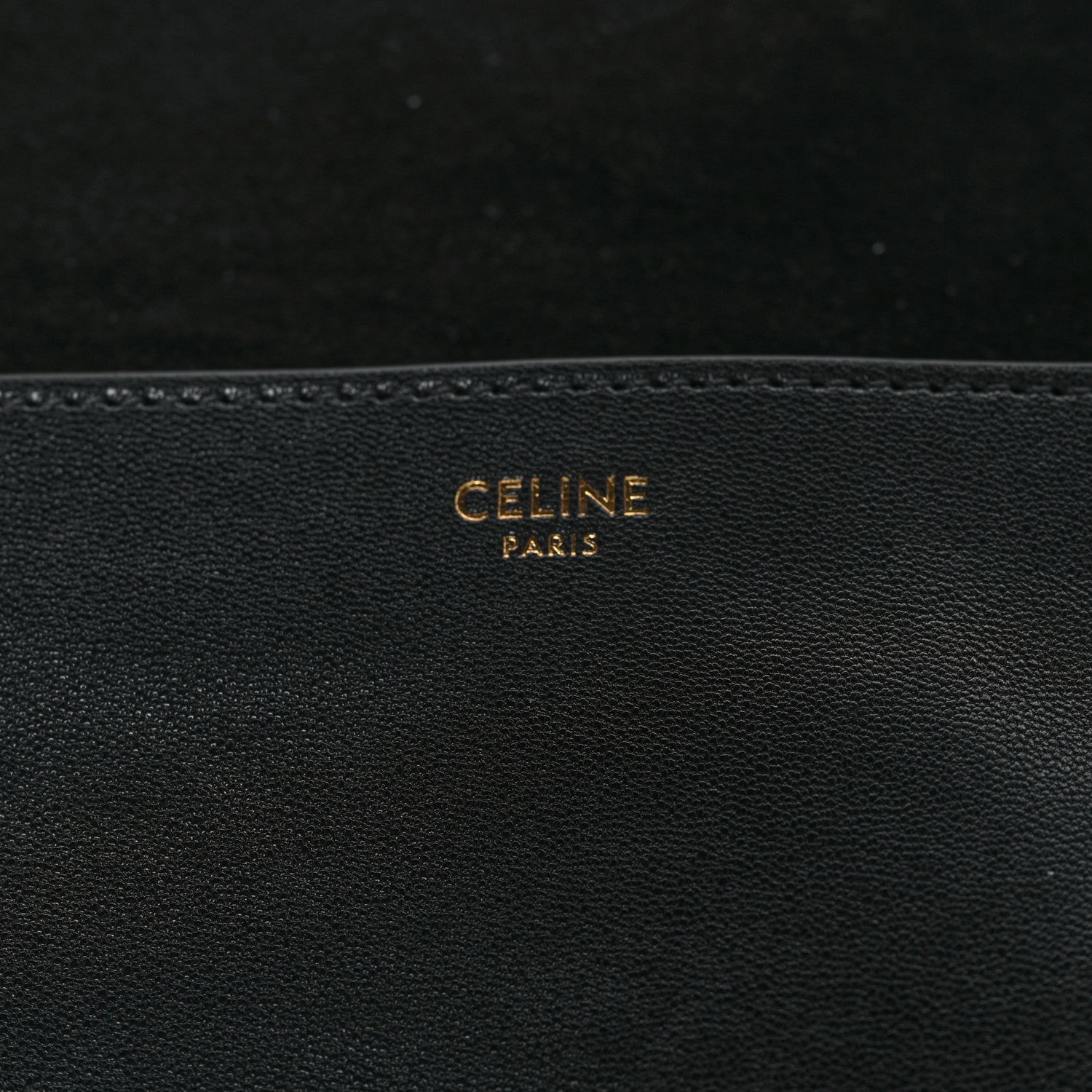 Celine Shiny Lambskin Soft Triomphe Besace Bag Black 6 of 9