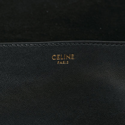 Celine Shiny Lambskin Soft Triomphe Besace Bag Black 6 of 9