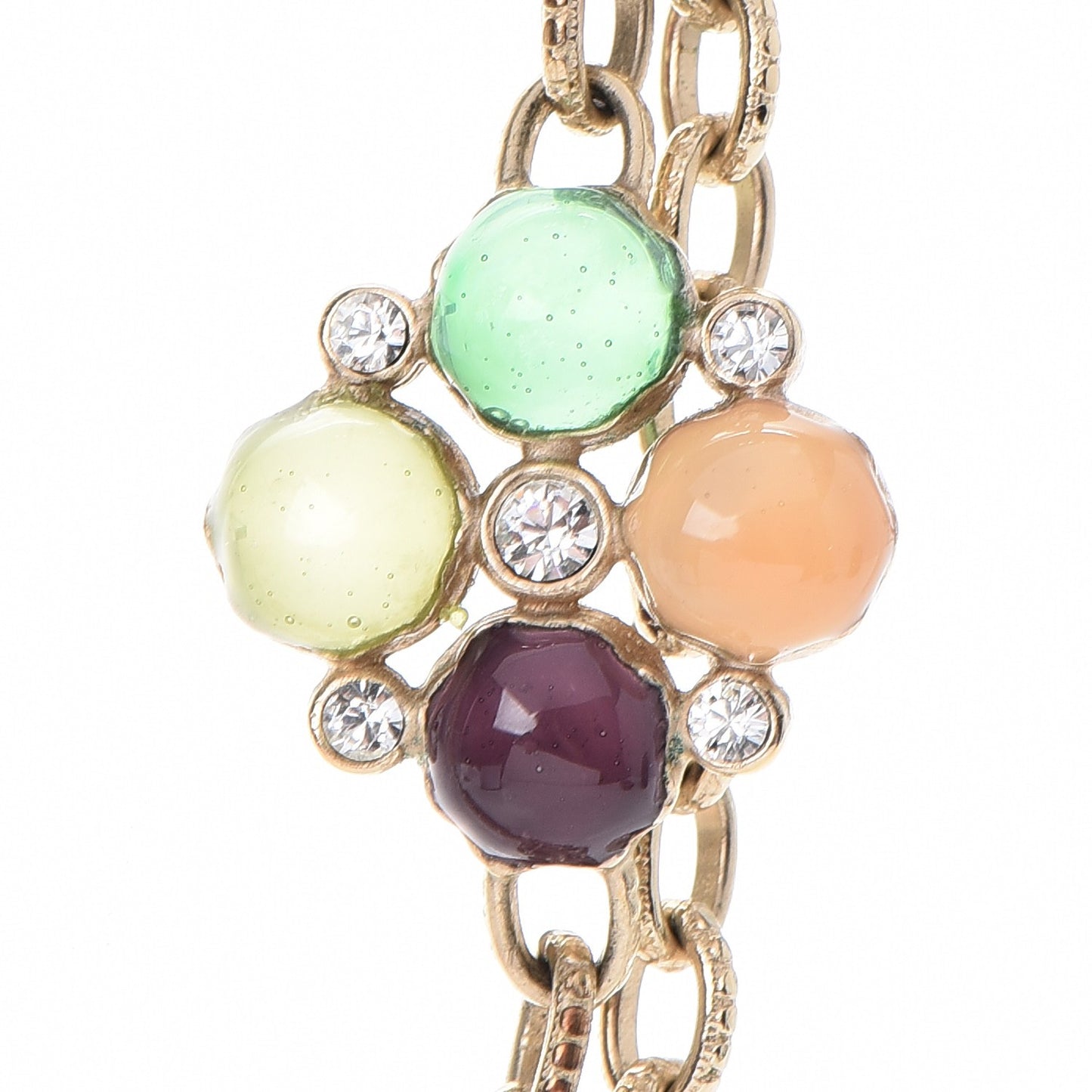 Gripoix Poured Glass Rue Cambon Necklace Gold