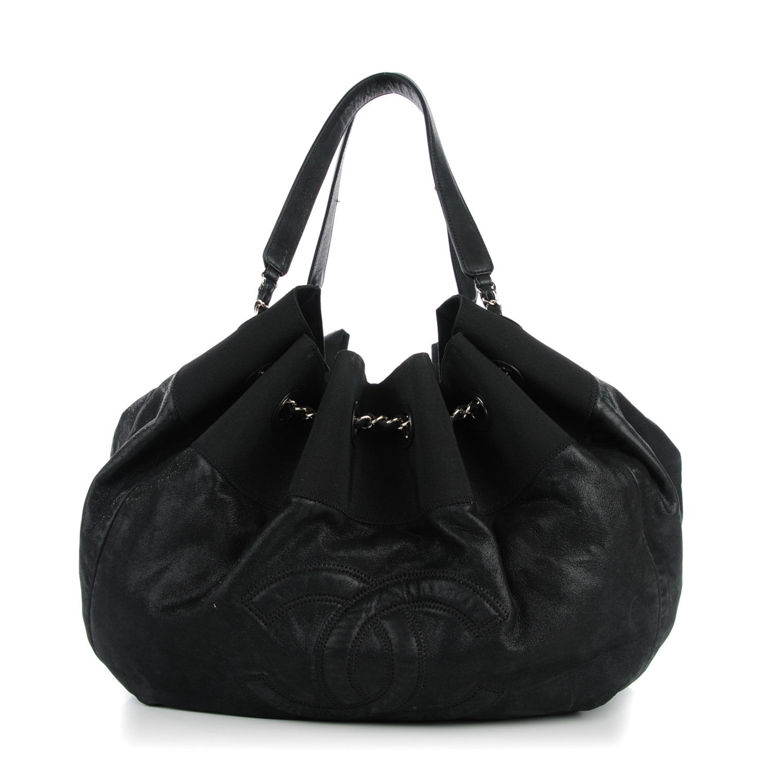 Chanel Iridescent Calfskin Large Stretch Spirit Cabas Black 1 of 7