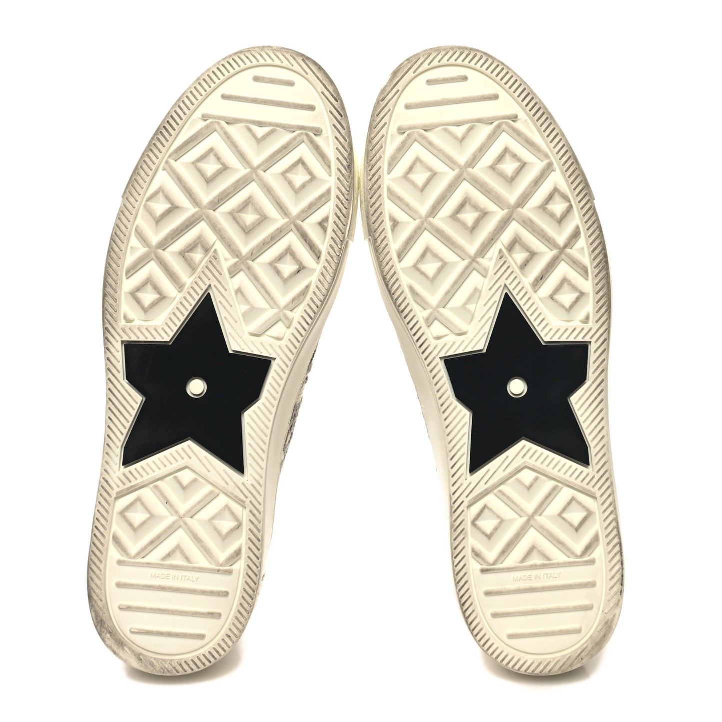 Canvas Oblique Walk'N'Dior Low Top Sneakers 38.5 Grey Stone