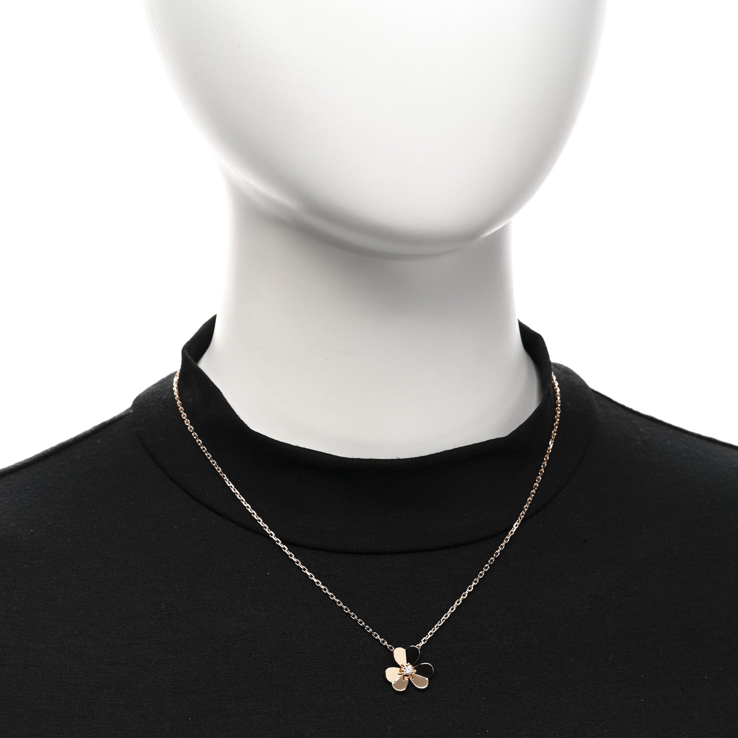 18K Rose Gold Diamond Small Frivole Pendant Necklace