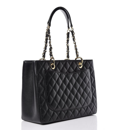 Chanel Caviar Quilted Grand Shopping Tote GST Black 3 of 11