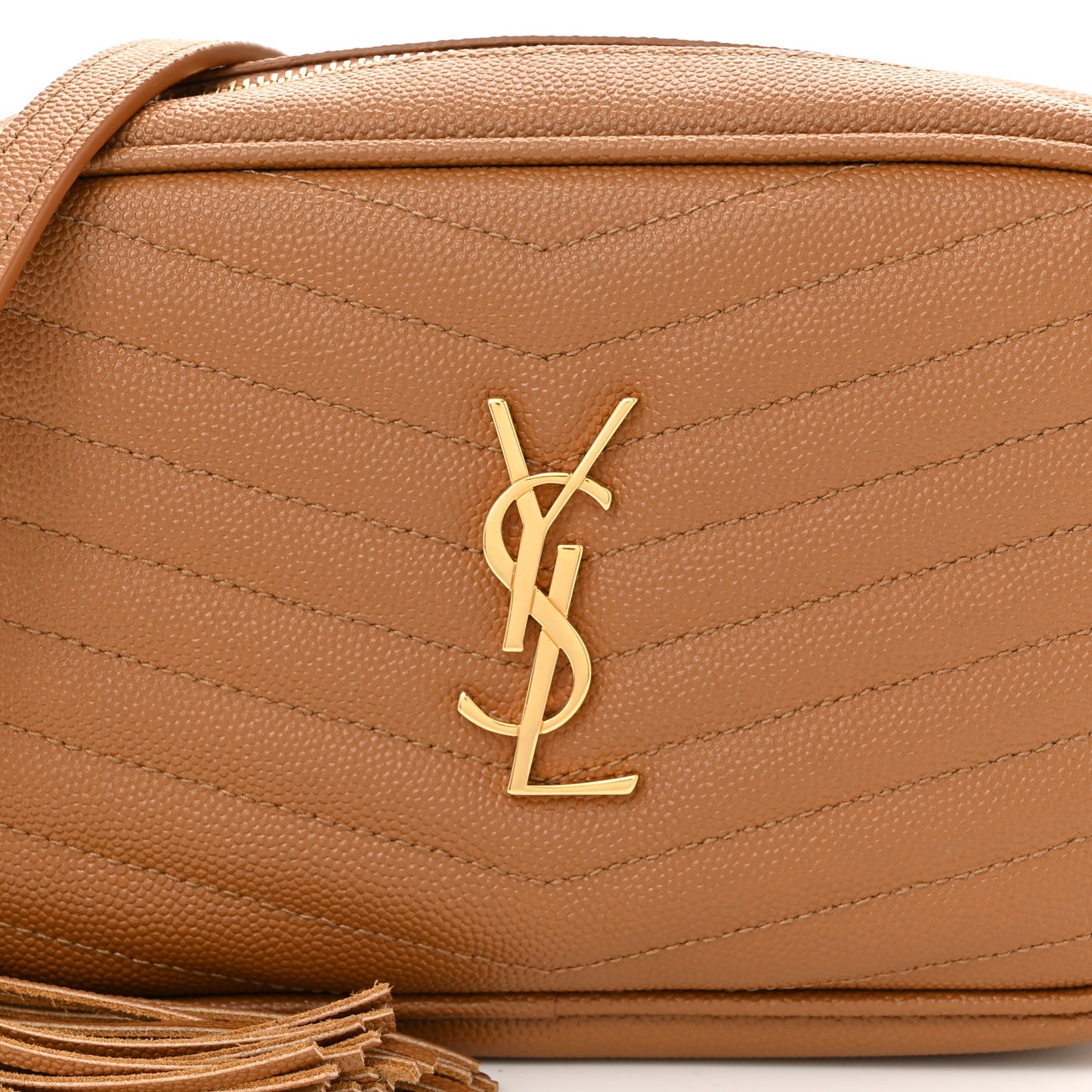 Grain De Poudre Matelasse Monogram Mini Lou Camera Bag Dark Natural