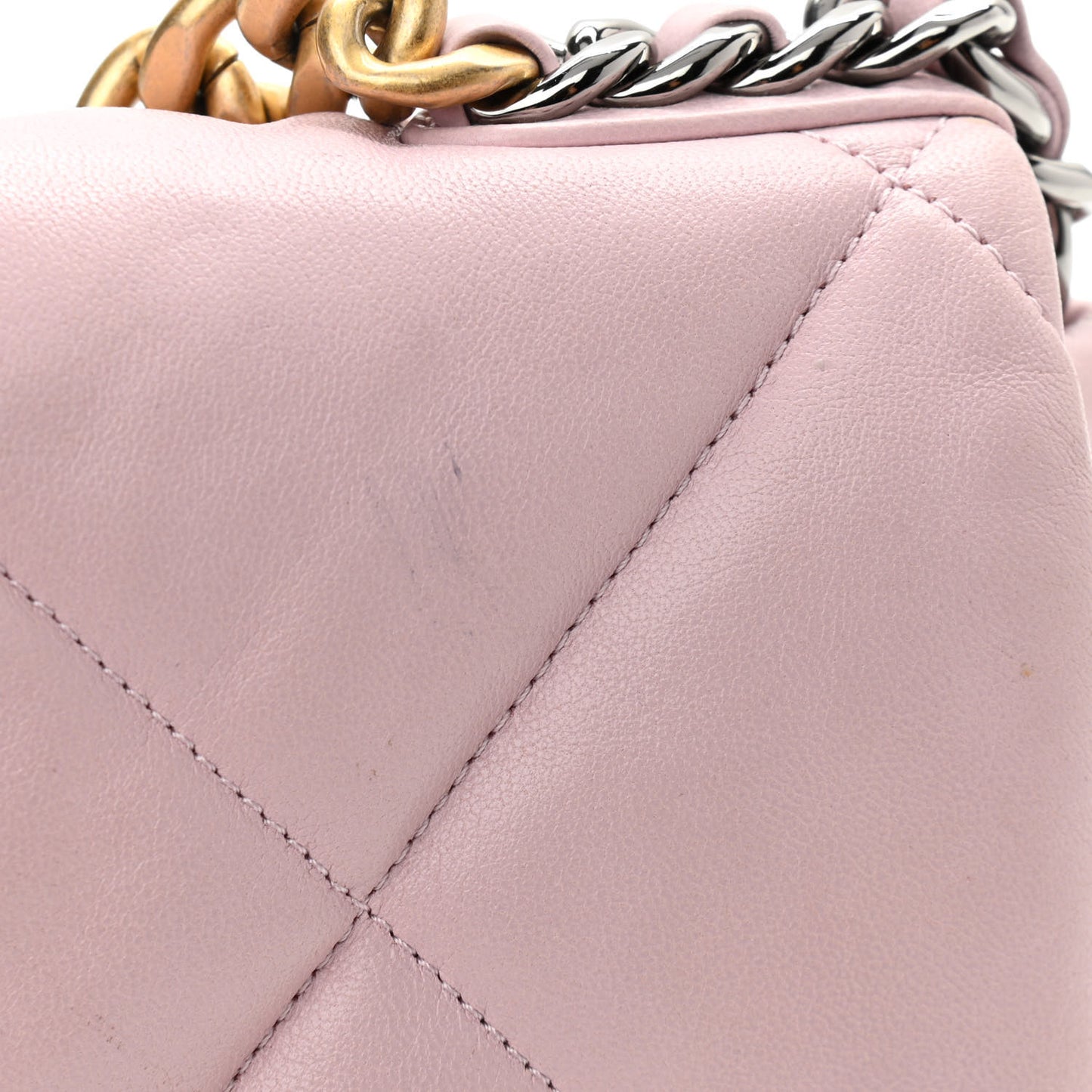 Lambskin Quilted Medium Chanel 19 Flap Light Pink