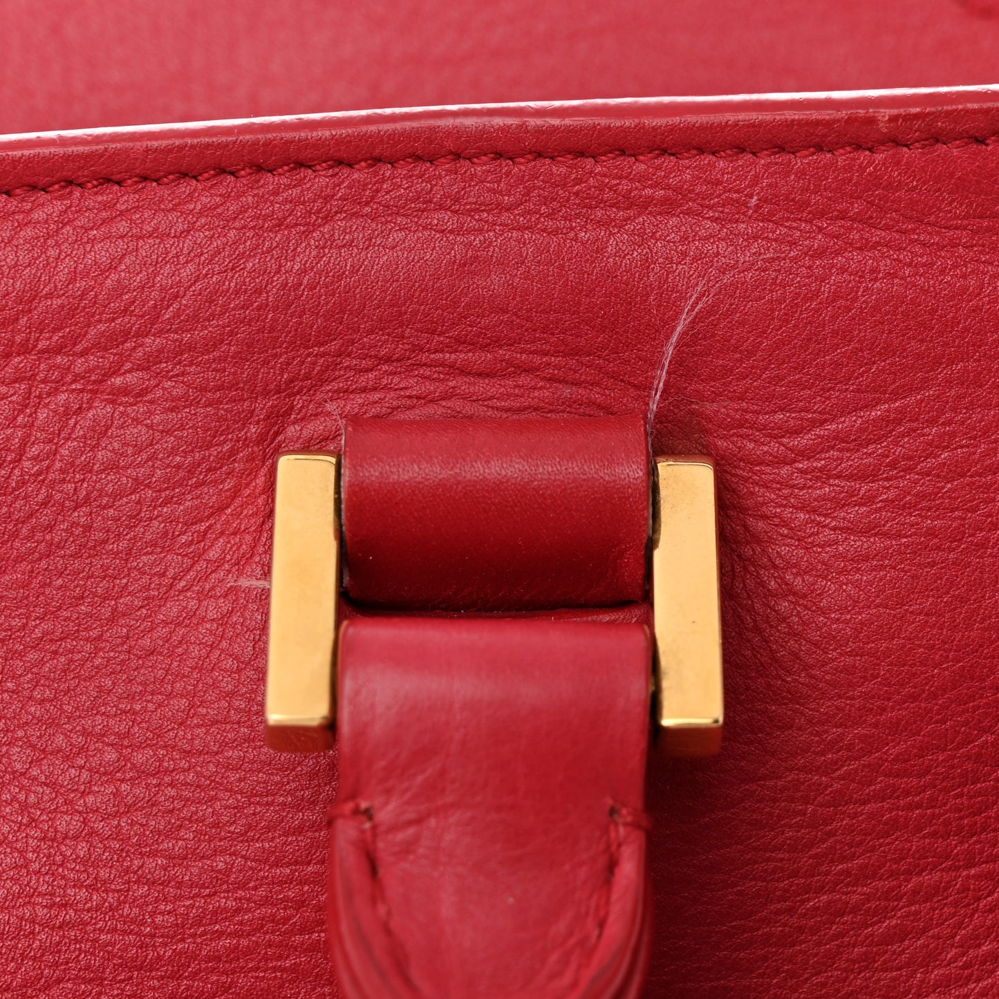 Calfskin Medium Classic Y Cabas Red