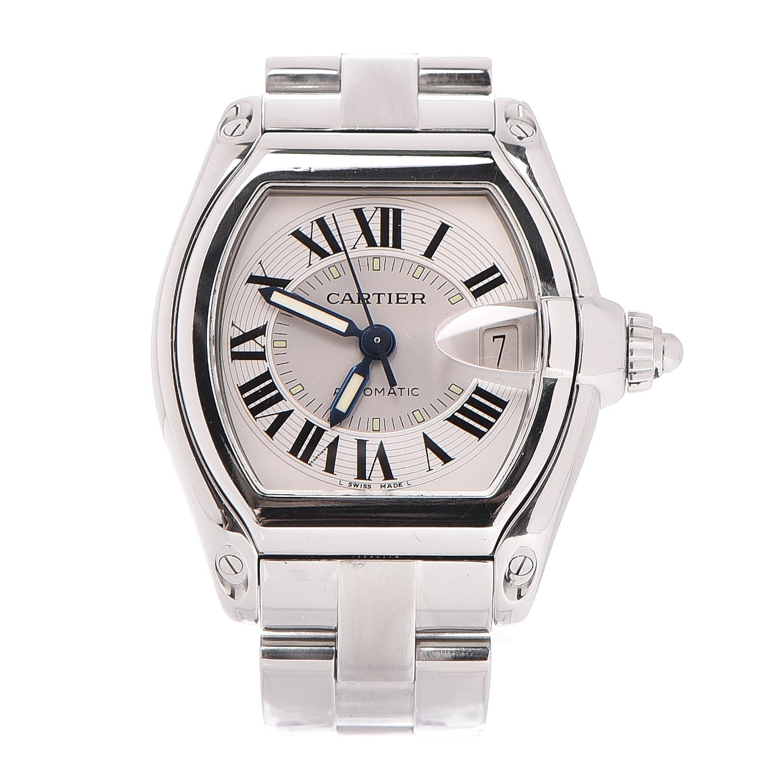 Cartier Stainless Steel 37mm Roadster Automatic Watch 1 of 9